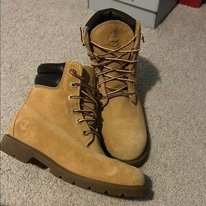 Timberland Tan and Brown Work Boots with Nubuck Leather